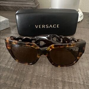 Versace Brown Tortoiseshell Sunglasses